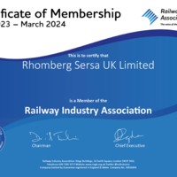 Railway Industry Association Certificate