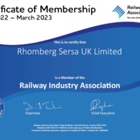 Railway Industry Association Certificate