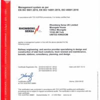 Rhomberg Sersa UK Limited ISO-Certificate 9001 14001 45001